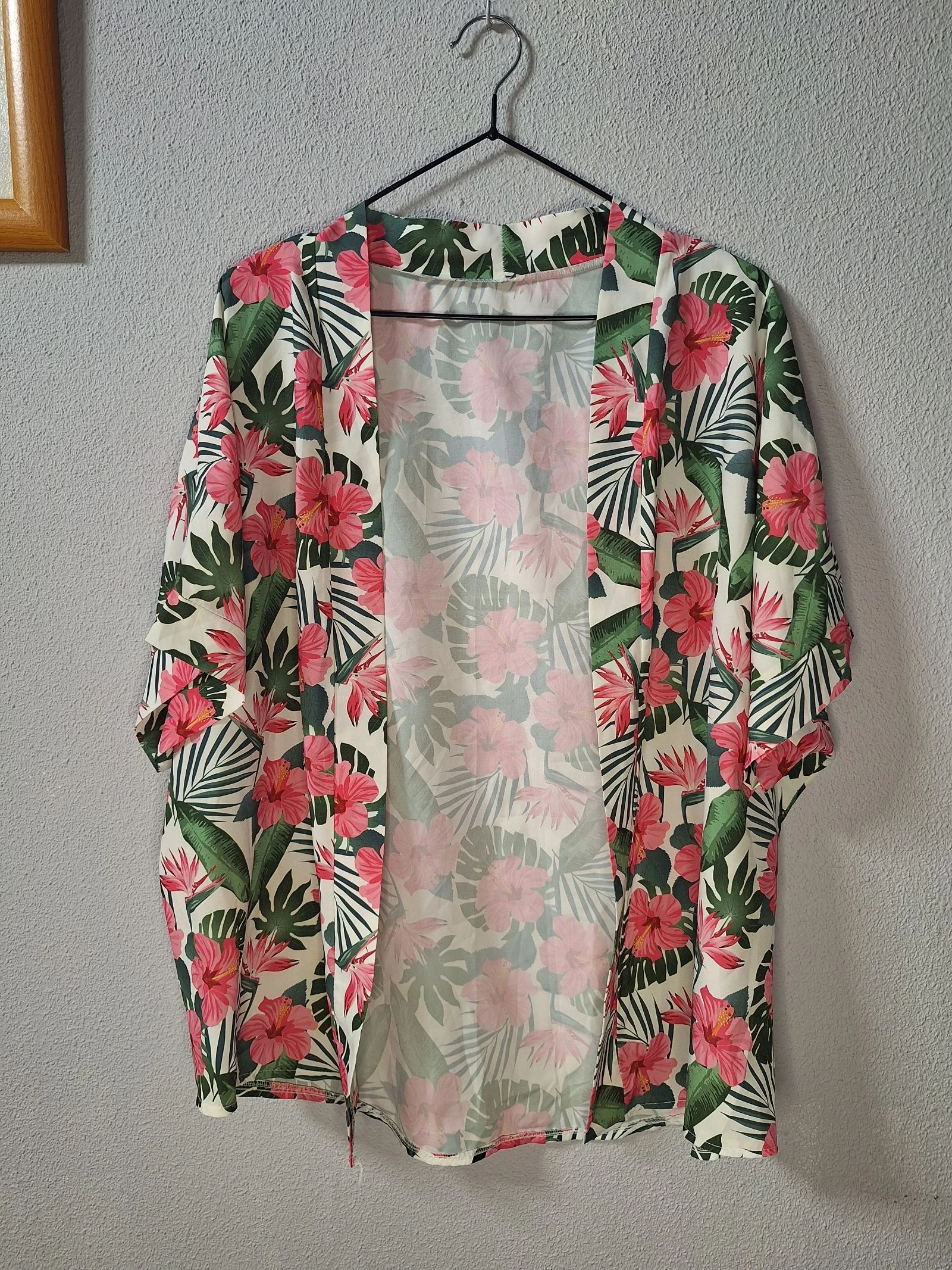 Sobrecamisa tropical flores hawaianas XL XXL amplia